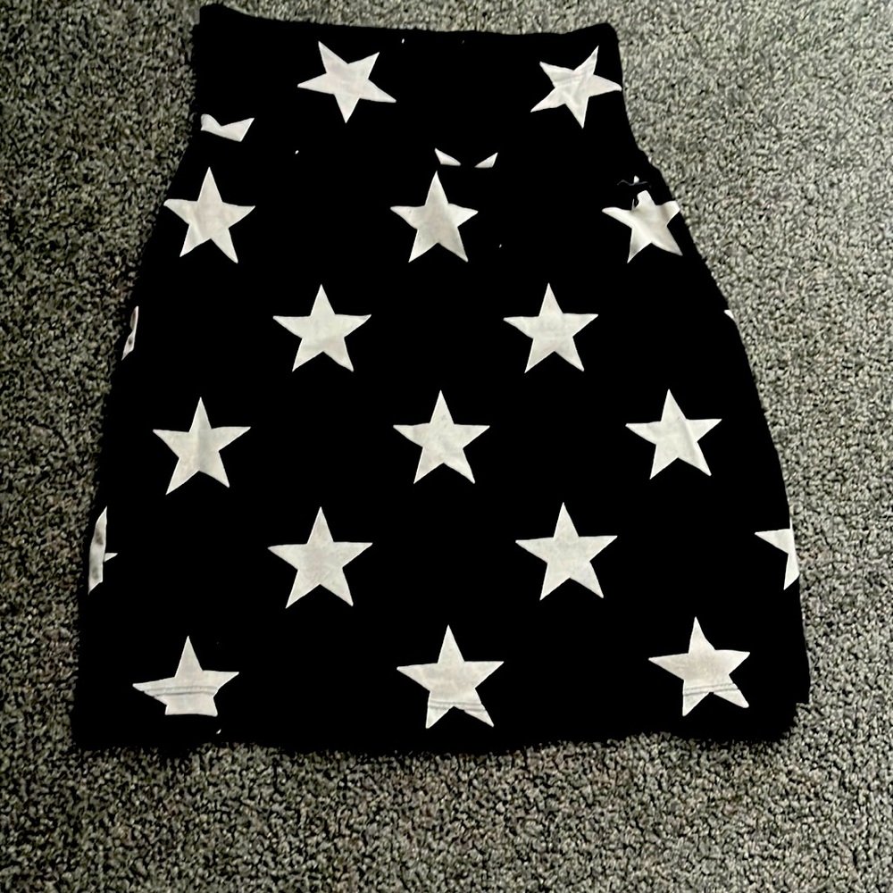 Printed Cotton star mini skirt from PINK